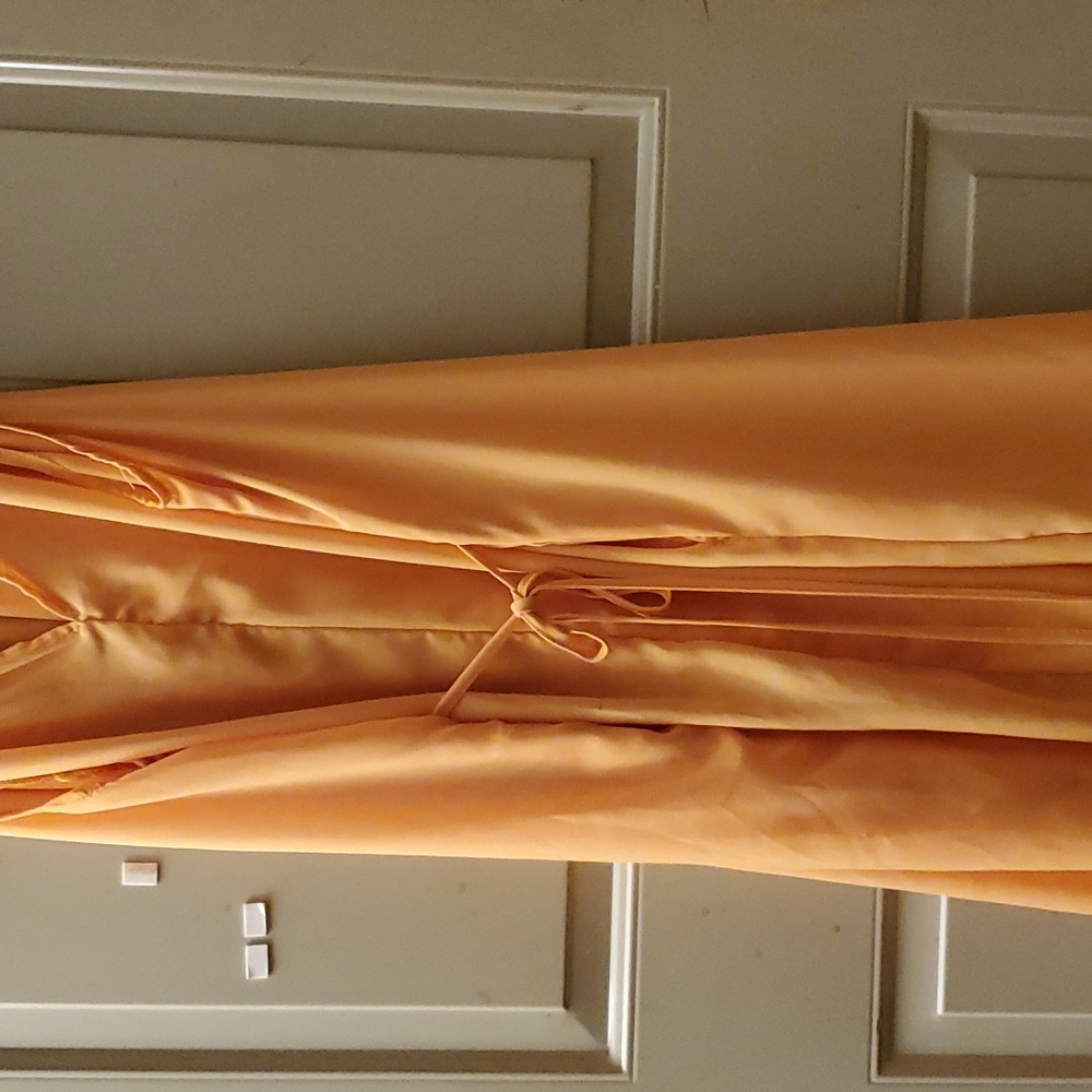 Vintage Peach Sheer flowy Dress - Picture 4 of 6
